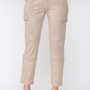 Faux Suede cargo pant